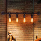 Frendorf | Eisen Zwarte Wandlamp Rechte Buizen 2/4/6 Gloeilampen Industrie Wandlamp voor Woonkamer