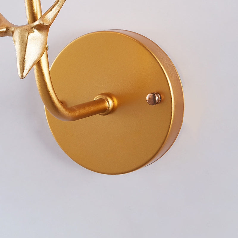 1-Glühbirne Gold Dear Wandlampe mit Zylinder-Schirm Rustikaler Metall-Wandlampen für Erwachsene Schlafzimmer
