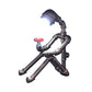 Sitzende Rohrmann Nachttischlampe Industrie Stil Eisen 1 Kopf Silber/Bronze Tischbeleuchtung