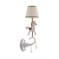 Frendorf | Witte/rode en blauwe taps geslepen wandlamp met cartoon plastic van eland/paard/unicorn 1-lamps wandlamp voor kinderkamer