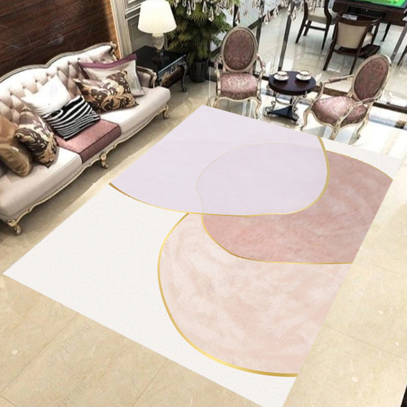 Frendorf | Simples Farbabstufung Streifen Druck Teppich Bunter Neuheiten Teppich Polyester Waschbarer Teppich für Wohnzimmer