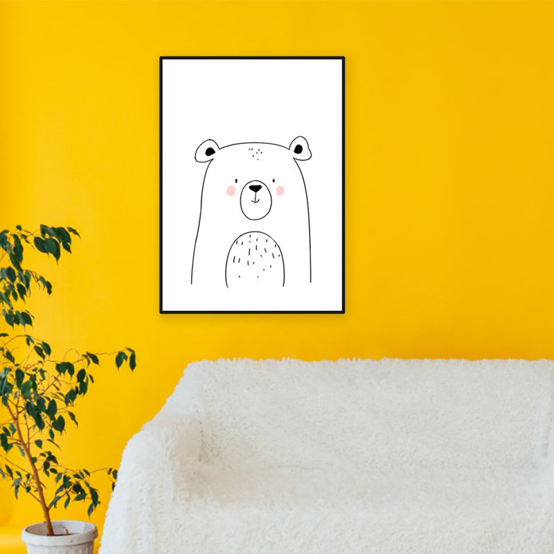 Helle Farben Tiermuster Leinwanddruck Texturiert Kinderkunst Esszimmer Wanddekoration