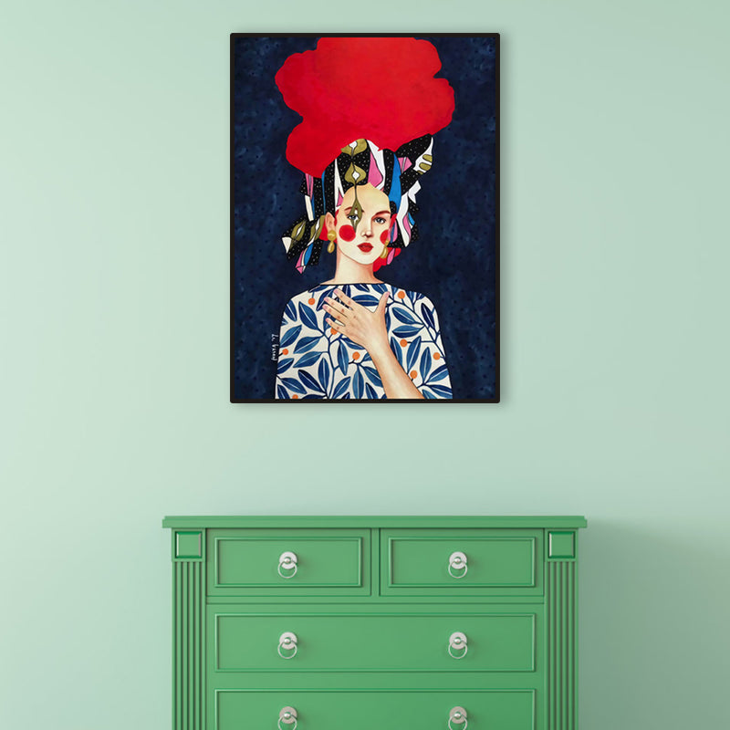 Lichtfarbe Mode Figur Malerei Illustration Glam Texturiertes Leinwand für Lounge