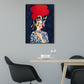 Lichtfarbe Mode Figur Malerei Illustration Glam Texturiertes Leinwand für Lounge