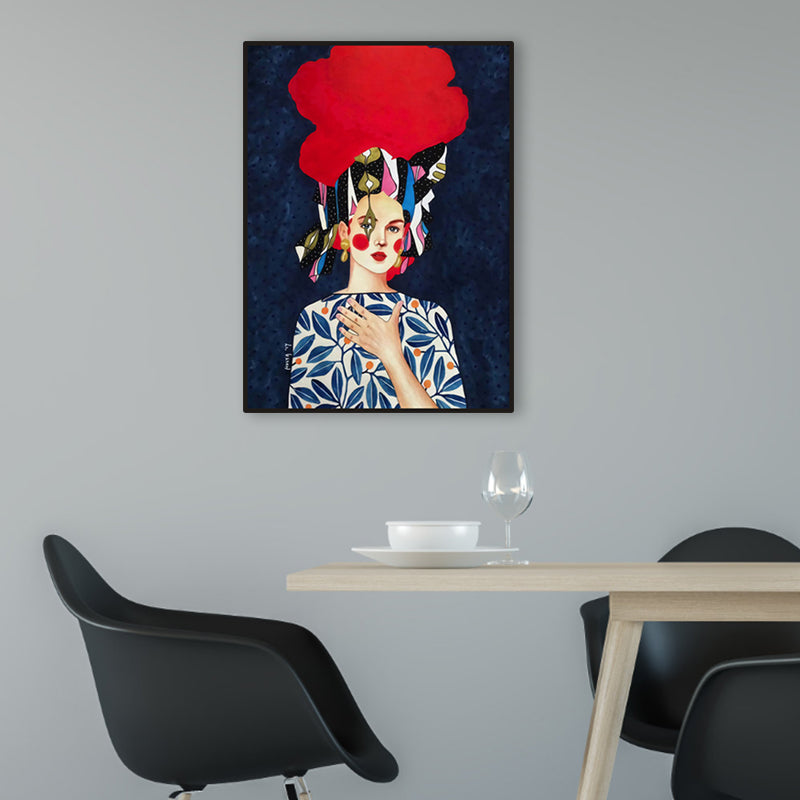 Lichtfarbe Mode Figur Malerei Illustration Glam Texturiertes Leinwand für Lounge