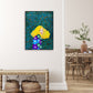 Lichtfarbe Mode Figur Malerei Illustration Glam Texturiertes Leinwand für Lounge