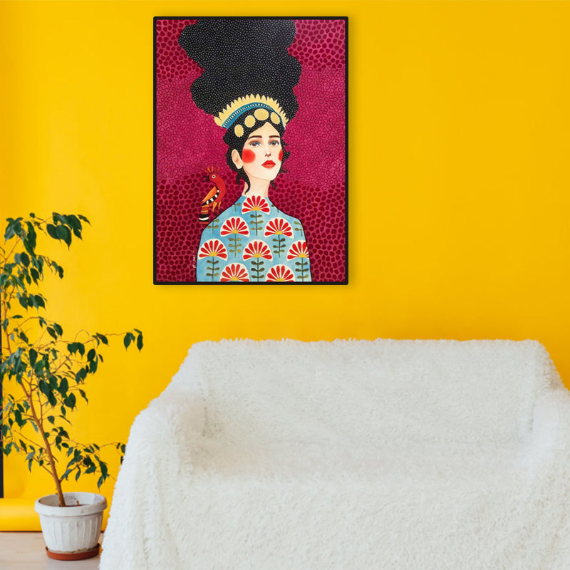 Lichtfarbe Mode Figur Malerei Illustration Glam Texturiertes Leinwand für Lounge