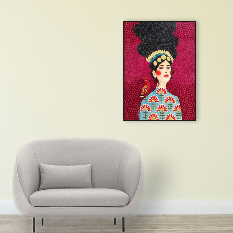Lichtfarbe Mode Figur Malerei Illustration Glam Texturiertes Leinwand für Lounge