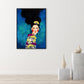Lichtfarbe Mode Figur Malerei Illustration Glam Texturiertes Leinwand für Lounge