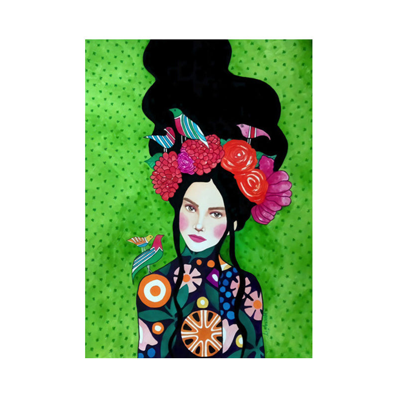 Lichtfarbe Mode Figur Malerei Illustration Glam Texturiertes Leinwand für Lounge