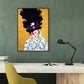 Lichtfarbe Mode Figur Malerei Illustration Glam Texturiertes Leinwand für Lounge