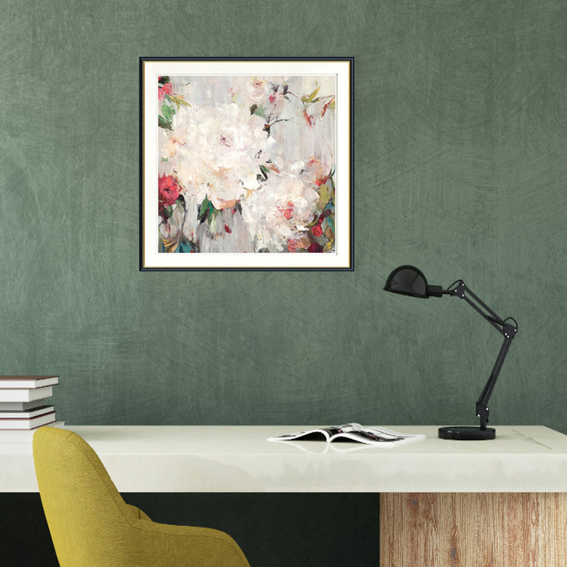 Frendorf | Bloom Print Eingewickelte Leinwand Traditionelles Texturiertes Gemälde in Heller Farbe für Lounge