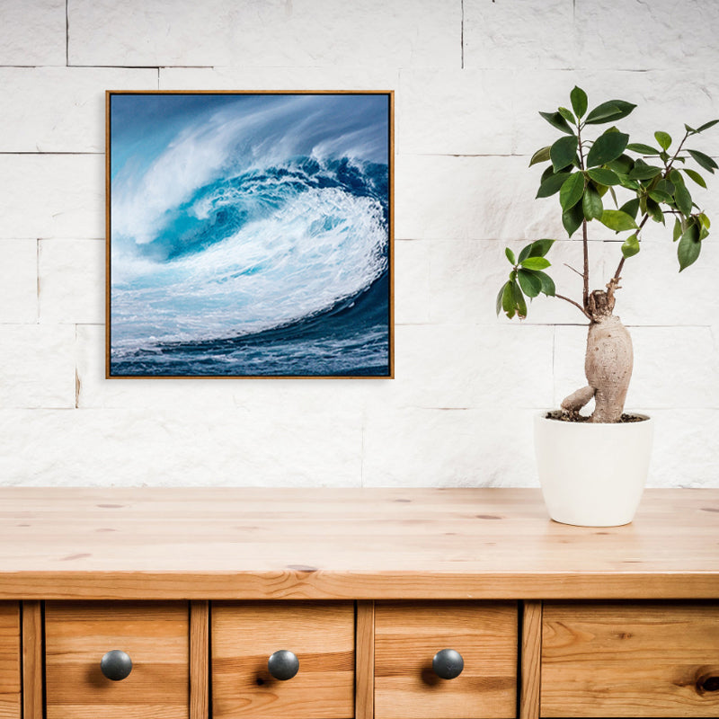 Weiche Farbige Zeitgenössische Wandkunst Foto Weite Ozeansicht Canvas Druck für das Arbeitszimmer