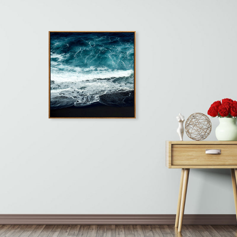 Weiche Farbige Zeitgenössische Wandkunst Foto Weite Ozeansicht Canvas Druck für das Arbeitszimmer