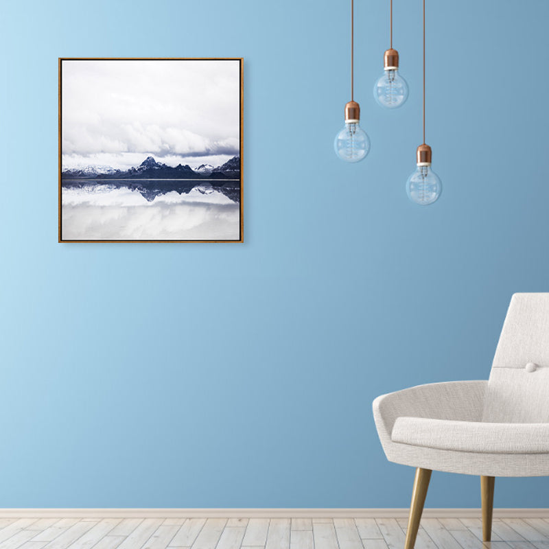 Weiche Farbige Zeitgenössische Wandkunst Foto Weite Ozeansicht Canvas Druck für das Arbeitszimmer