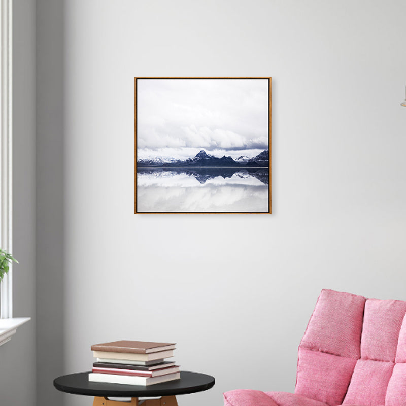 Weiche Farbige Zeitgenössische Wandkunst Foto Weite Ozeansicht Canvas Druck für das Arbeitszimmer
