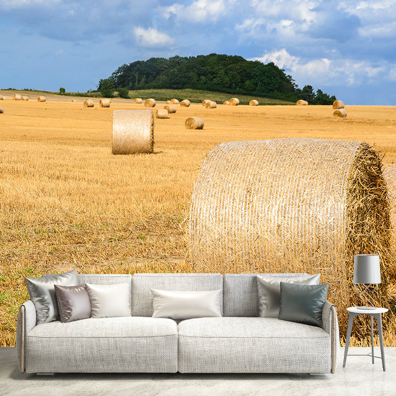 Frendorf | Hedendaagse Foto Tarweveld Wanddecoratie Zachte Kleur Vlekbestendig Wandkunst voor Eetkamer
