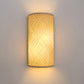 Frendorf | Halbzylindrische Wandlampe zur flush-Montage Minimalistische Bambus 1 Kopf Flur Wandleuchte in Beige