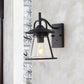 Frendorf | 1 Licht Klar Saatglas Wandwandleuchte Licht Industrie Schwarz Kegel Schirm Außenbeleuchtung Fixture