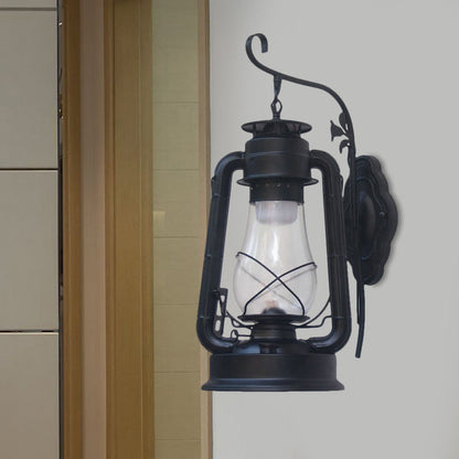 Frendorf | 1 Glühbirne Kerosin Wandmontierte Lichtarmatur Küstenstil Schwarz/Bronze/Kupfer Klarglasbeleuchtung