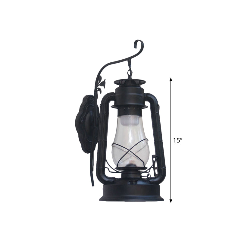 Frendorf | 1 Glühbirne Kerosin Wandmontierte Lichtarmatur Küstenstil Schwarz/Bronze/Kupfer Klarglasbeleuchtung