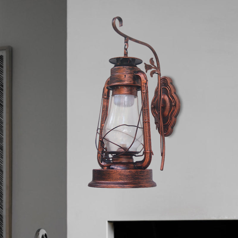 Frendorf | 1 Glühbirne Kerosin Wandmontierte Lichtarmatur Küstenstil Schwarz/Bronze/Kupfer Klarglasbeleuchtung