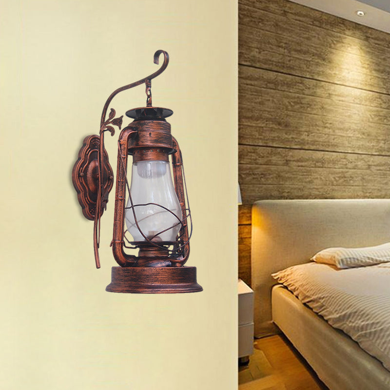 Frendorf | 1 Glühbirne Kerosin Wandmontierte Lichtarmatur Küstenstil Schwarz/Bronze/Kupfer Klarglasbeleuchtung