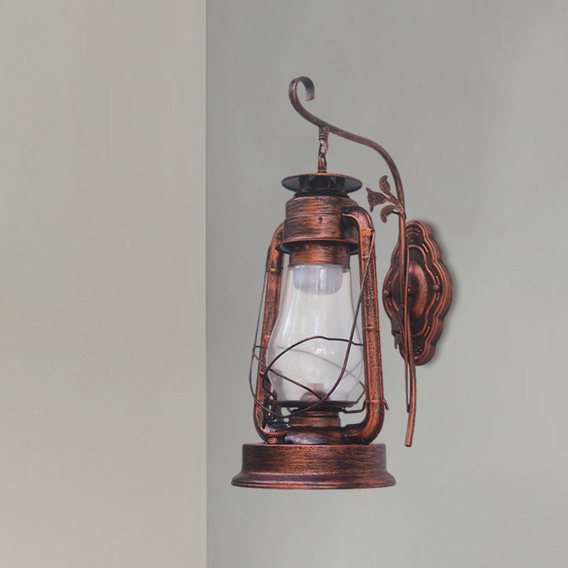 Frendorf | 1 Glühbirne Kerosin Wandmontierte Lichtarmatur Küstenstil Schwarz/Bronze/Kupfer Klarglasbeleuchtung