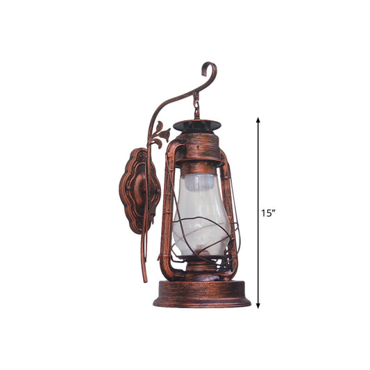 Frendorf | 1 Glühbirne Kerosin Wandmontierte Lichtarmatur Küstenstil Schwarz/Bronze/Kupfer Klarglasbeleuchtung
