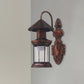 Frendorf | Einschaliger Wandleuchte mit Kerosinschirm klar Glas Küsten Außenleuchte in Schwarz/Kupfer/Bronze