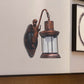 Frendorf | Klares Glas Schwarz/Bronze/Kupfer Wandleuchte Kerosene 1-Licht Vintage Stil Wandlampe Leuchte für Außenbereich