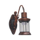 Frendorf | Klares Glas Schwarz/Bronze/Kupfer Wandleuchte Kerosene 1-Licht Vintage Stil Wandlampe Leuchte für Außenbereich