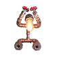 Schmiedeeisen Roboter Tischleuchte mit Wasserhahn Steampunk 1 Glühbirne Café Tischlampe in Silber