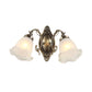Frendorf | 1/2-Birne Opal Matt Glas Wandlampe Landhaus Bronze Blume Wohnzimmer Beleuchtung Ideen