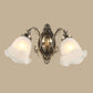 Frendorf | 1/2-Birne Opal Matt Glas Wandlampe Landhaus Bronze Blume Wohnzimmer Beleuchtung Ideen