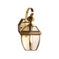 Frendorf | 1-Licht Geconischte Wandlamp Vintage Antiek Messing Transparente Glas Wandlamp voor Buiten