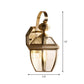 Frendorf | 1-Licht Geconischte Wandlamp Vintage Antiek Messing Transparente Glas Wandlamp voor Buiten