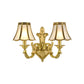 Frendorf | 1/2 Licht Geflared/Bell Wandgemonteerde Licht Traditionelles Poliertes Messing Frosted Glas Wandlampe