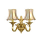Frendorf | 1/2 Licht Geflared/Bell Wandgemonteerde Licht Traditionelles Poliertes Messing Frosted Glas Wandlampe