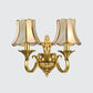Frendorf | 1/2 Licht Geflared/Bell Wandgemonteerde Licht Traditionelles Poliertes Messing Frosted Glas Wandlampe