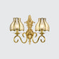 Frendorf | 1/2 Licht Geflared/Bell Wandgemonteerde Licht Traditionelles Poliertes Messing Frosted Glas Wandlampe