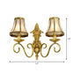 Frendorf | 1/2 Licht Geflared/Bell Wandgemonteerde Licht Traditionelles Poliertes Messing Frosted Glas Wandlampe