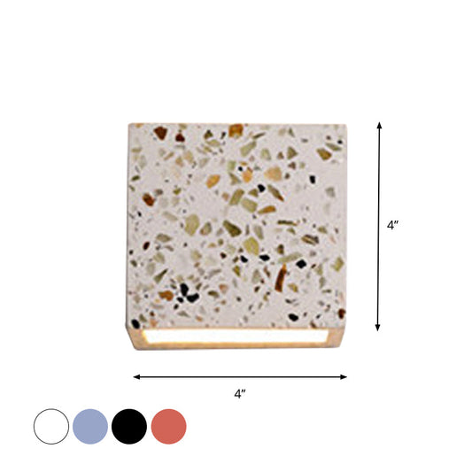 Frendorf | Nordic Style Cubic Up Down Wandlamp Terrazzo 1 Lamp Hotel Wandmontage Licht in Rood/Wit/Blauw