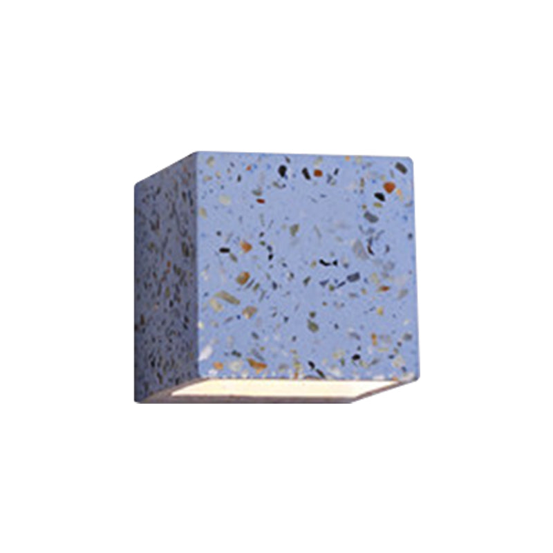 Frendorf | Nordic Style Cubic Up Down Wandlamp Terrazzo 1 Lamp Hotel Wandmontage Licht in Rood/Wit/Blauw