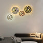 Frendorf | Terrazzo Disk LED Wandlicht Art Deco Schwarz/Rot/Blau Flush Mount Wandleuchte für das Wohnzimmer