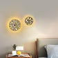 Frendorf | Terrazzo Disk LED Wandlicht Art Deco Schwarz/Rot/Blau Flush Mount Wandleuchte für das Wohnzimmer