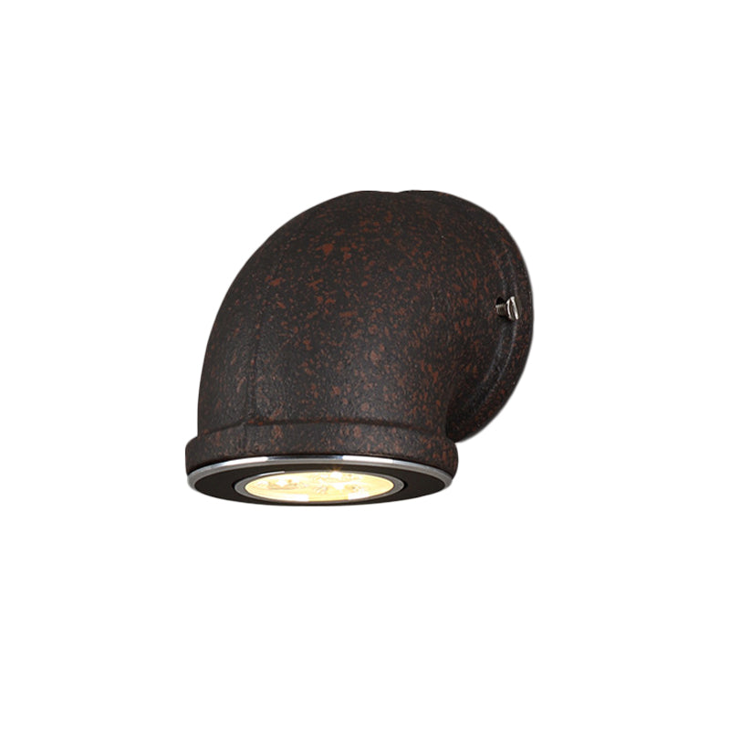 Frendorf | Eisen Schwarze Oberfläche Wand Sconce Wasserrohr/Käfig/Faust-förmig 1-Glühbirne Industrie Stil Wandmontierte Lichtarmatur