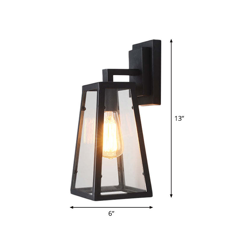 Frendorf | Eisen Schwarze Oberfläche Wand Sconce Wasserrohr/Käfig/Faust-förmig 1-Glühbirne Industrie Stil Wandmontierte Lichtarmatur