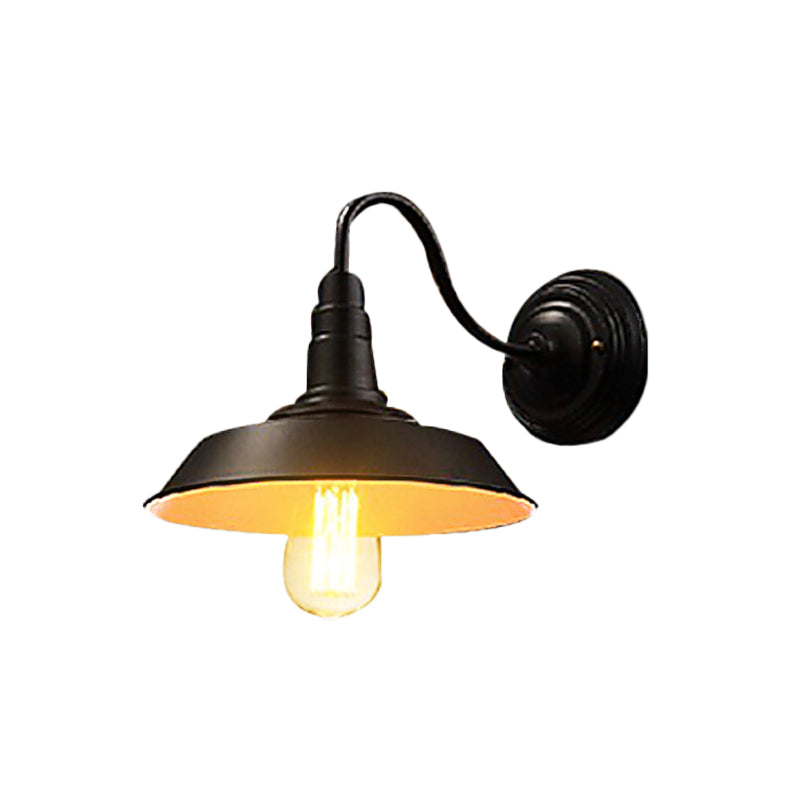 Frendorf | Eisen Schwarze Oberfläche Wand Sconce Wasserrohr/Käfig/Faust-förmig 1-Glühbirne Industrie Stil Wandmontierte Lichtarmatur