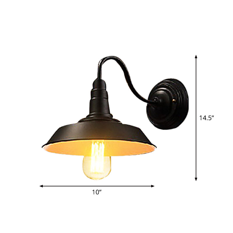 Frendorf | Eisen Schwarze Oberfläche Wand Sconce Wasserrohr/Käfig/Faust-förmig 1-Glühbirne Industrie Stil Wandmontierte Lichtarmatur